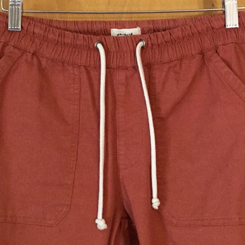 Pact Rust Red / Terracotta Drawstring Joggers Size Medium - Picture 3 of 9